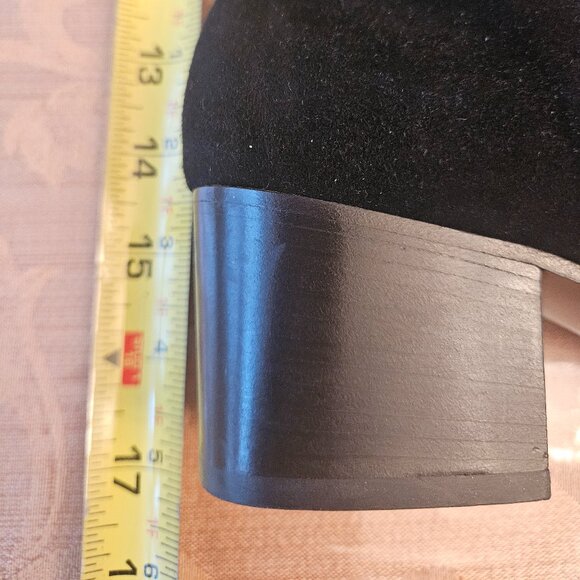 Monica Magli Leather Black Riding Boots - Picture 15 of 16